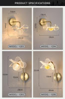 Lámpara De Pared LED Moderna En Forma De Flor Electroplateada Iluminación Para Dormitorio Estudio Comedor Sala De Estar Decoración De Fondo - details 4