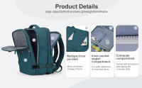 Mochila de viaje extensible para hombre y mujer, bolsa Weekender de 45l, resistente al agua, para ordenador portátil - details 2
