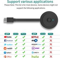 BIT HDMI Inalambrica, Adaptador 4K HDR HDMI Inalámbrico, Wi-Fi Display, Dongle para Compartir Pantalla sin Cable por Miracast / DLNA / Airplay, Android / i-OS / Windows / Mac OS / Monitor / Projector - details 1