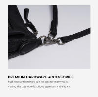 Bolso De Hombro Para Mujer Zency De Cuero Genuino Suave Negro Caqui Beige Gran Capacidad Con Dos Correas Bolso Crossbody - details 16
