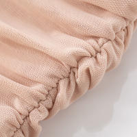 CUTENOVA Vestido Corto De Mujer En Color Sólido Con Parche De Malla Y Cuello Colgante Sin Espalda De Encaje Asimétrico Y Pleated Para Verano - details 11