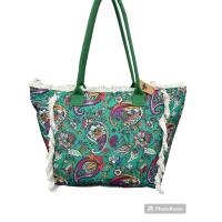 MEJORADA Bolso de playa o piscina grande con estampados de Mandala,con fleco de borla blanco de algodon,tamaño 55*37*19CM.contiene bolsillos interior y forros.tejido 100% poliéster - details 2