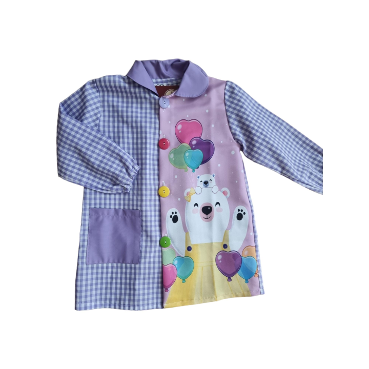 Trompitas Mandilon Escolar Lila Osita