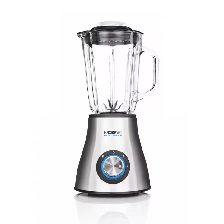 Batidora de Vaso HAEGER PERFECT SMOOTHIE – 600W - 2 NIVELES - 600 W - BATIDORA CRISTAL - ESPECIAL LICUADOS - 1