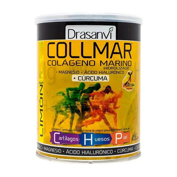 Drasanvi Collmar Colágeno Magnesio + Ácido Hialurónico + Cúrcuma  300 gr -  Sabor: Limón - 1