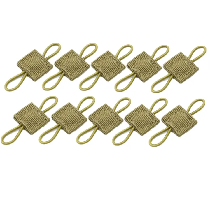 10pcs Cinta Elástica De Nylon MOLLE Con Hebilla Para Vest De Caza Y Senderismo Antena PTT Soporte De Tubo De Retención - 1