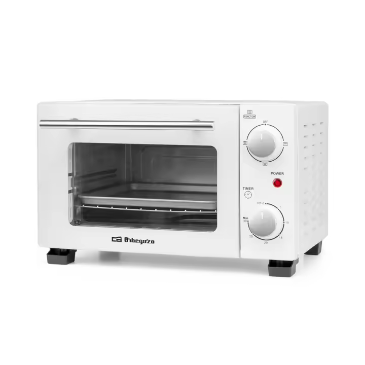 Orbegozo horno eléctrico de sobremesa HO 975, 10 litros, temporizador, selector de calor superior, inferior o simultáneo, indicador luminoso, accesorios, 800 W - 1
