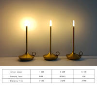 Lámpara De Mesa LED Recargable Para Velas Con Interruptor Táctil Luz De Ambiente Portátil Para Camping Noche Restaurante Bar - details 9