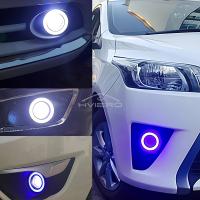 Faros LED Auto DRL COB 12V Luz Diurna Inalámbrica Para Coche Con Señal De Faros Y Luz De Fosa Luz Del Aire Angel Eyes Para Hyundai Accent - details 6