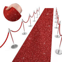 Carpetilla De Fiesta Plateada No Tejida Para Bodas Cumpleaños Navidad Agradecimientos Al Aire Libre Accesorios Banquete Pasillo - details 10