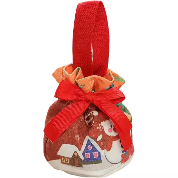 Regalo Candy Santa Claus Muñeco de nieve Bolsa Navidad Decoración del hogar 2 piezas - 1