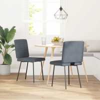 vidaXL Sillas de comedor 2 unidades terciopelo en color Gris claro/Rojo vino tinto/Amarillo y más | cómodas modernas ergonómicas para comedor cocina salón hogar - details 8