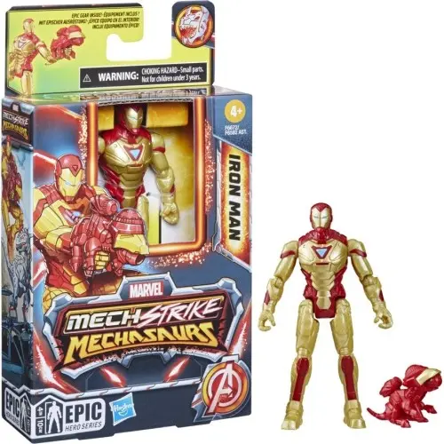 Hasbro Marvel Figura Mechstrike Iron Man Mechasaurs con Equipamiento Épico - 1