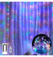Luces LED de Cortina USB con Mando a Distancia 8 Modos de Luz, Resistente al agua (3x2 Metros - 200 Led, Multicolor) COSHANO - details 0
