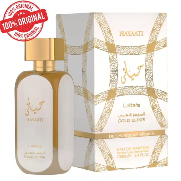Hayaati Gold Elixir de Lattafa Perfume árabe Unisex  Elegante Lujoso - 100ml - 1