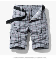 Shorts De Verano Para Hombre, Deportivos Y Casuales, Patrón a Cuadros, Pantalones Rectos, Algodón Puro, Múltiples Bolsillos, Workwear Suelto - details 12