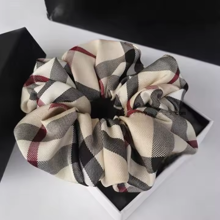 Set De Scrunchies Para Mujer Cinta Elástica Vintage Cuadros Headband Accesorios De Cabello Para Niñas Adornos Para El Cabello - 1