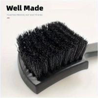 Cepillo De Limpieza Para Rines De Neumáticos De Coche Herramienta De Limpieza De Ruedas Detallada Accesorios De Limpieza De Auto Color Negro - details 5