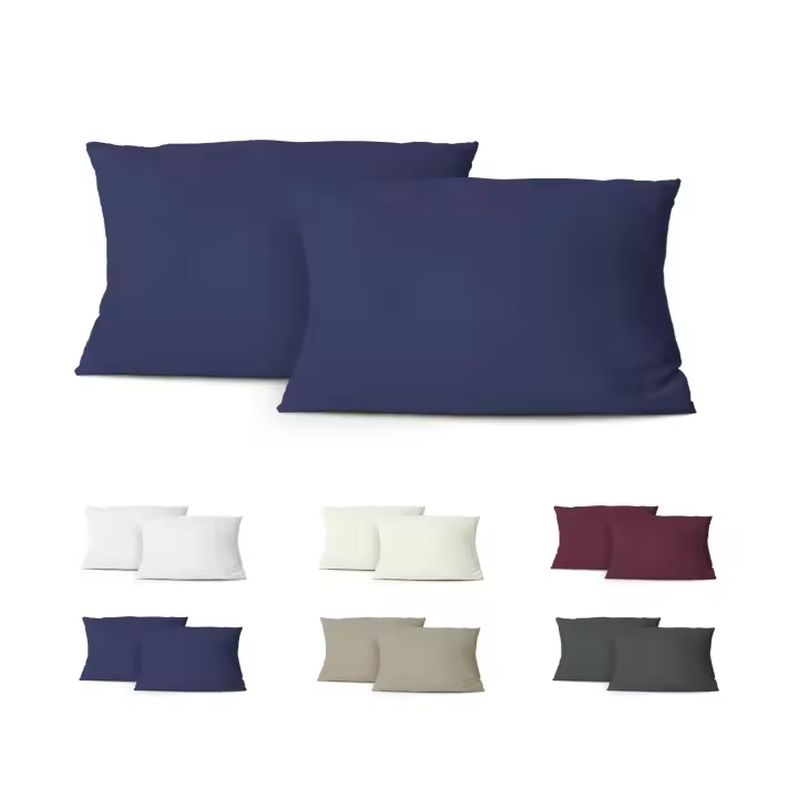 Juego de 2 Fundas Cojin para Cama - Funda Cojin forma de Sobre, Poliéster Transpirable y Suave, Sin Cremallera. - 1