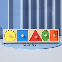 Puzzle De Madera Geométrico Para Niños Juego Educativo Tridimensional Tablero De Agarre Manual Juguetes Para La Educación Temprana - details 12