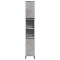 vidaXL Set muebles de baño 2 piezas madera contrachapada gris hormigón - details 3