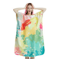 Poncho Toalla Rápida De Secado Microfibra Para Playa Y Natación Robe De Baño Para Adultos Con Capucha Toalla De Natación - details 3