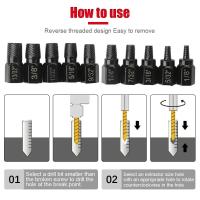 Juego De 10 Piezas De Extractores De Tornillos Y Tornillos Rotos Herramienta De Extracción De Tornillos Con Cabeza Hexagonal Para Mantenimiento Mecánico - details 3
