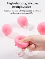 1/4PCS Copas De Masaje Corporal De Goma Para Levantamiento De Piel Facial Anti-Celulitis Con Vacío Uso En El Cuerpo Y Rostro Tamaño S/M/L/XL Colores Rosa/Azul - details 7