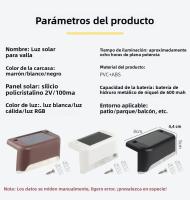 Luces Solares LED Para Escaleras Jardín Patio Camino Pared 1-8 Pack 3 Colores Impermeables RGB Luz Del Sol Luz De Valla De Jardín - details 7