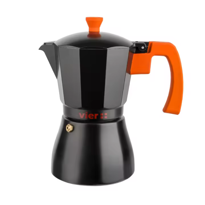 Cafetera Aluminio VIER DUOMO Express para Café Italiano Auténtico 9 Tazas - 1