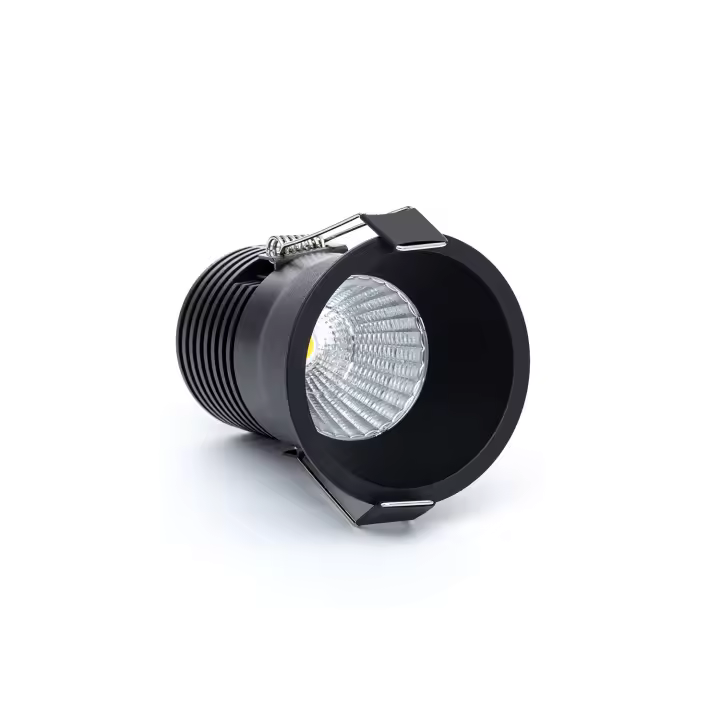 Ledkia Foco Downlight LED 12W Circular MINI Corte Ø 65 mm Regulable TRIAC Negro - 1