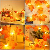Guirnalda de luces de hoja de Arce, 4,5 M 30 LED Decoracion Hojas de Arce,Guirnalda de Luces para Decoracion Halloween,Luces Halloween Decoracion para Fiesta,Navidad, Acción de Gracias - details 2