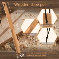 Cremallera De Zapatos De Madera Sólida De 38cm Con Mango Largo Auxiliar De Zapatos Para Ancianos Accesorios De Zapatos - details 0