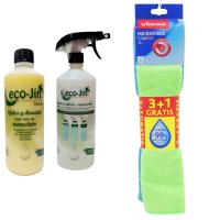 ECOJIN ORIGINAL DE LABONCLER A ELEGIR + DIFUSOR + PACK DE BAYETAS DE MICROFIBRA VILEDA 4 UNIDADES. - details 0