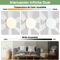 52cm Silencioso Ventilador de Techo with Luz LED y Mando, 40W Lampara Ventilador Techo, with Casquillo E27 - details 4