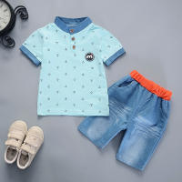 Conjunto De Verano Para Bebé Niños Camisa Casual Y Shorts Ropa Infantil Deportiva 2 Piezas Talla Ajustada Estilo Casual - details 2