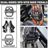 Pedales de Bicicleta de Montaña 2025 PD-M680 Función Doble Plano&Bloqueo Ajuste Shimano SPD 9/16' Material Aluminio/ Aleación Tipo de Pedal Autobloqueante Hecho de Aluminio - details 1