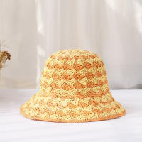 Nueva Gorra De Paja Para Mujer 2024 Sombrero De Redigrid Protección UV Visera Sol Para Playa Gorra De Verano Casual Estilo Campaniform - details 0
