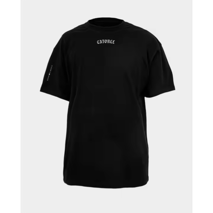 XIVNeoclassic Camiseta oversize negra para hombre CATORCE - 1