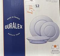 DURALEX Vajilla de Vidrio Templado DURALEX Lys 12 piezas - Azul, durabilidad y resistente a golpes - details 0