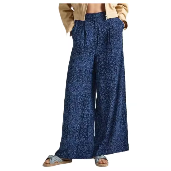 Pantalon Largo Pepe Jeans Colette Print para mujer en color azul - 1