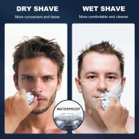 Mini Shaver,Electric Razor for Men with LCD Display,Portable Pocket Size Beard Trimmer,Cordless Rechargeable Rotary Shavers - details 0