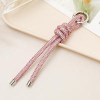 Llavero De Coche De Lujo Con Cadena De Rhinestones Accesorios Para Cámara Ccd Y Móvil Colgante De Moda Unisex Material Poliéster - details 2