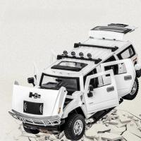 Coche De Acción Hanma H2 a Escala 1:24 En Aleación De Aluminio Con Luz Y Sonido Vehículo De Tierra Para Colección Juguete Para Niños - details 4
