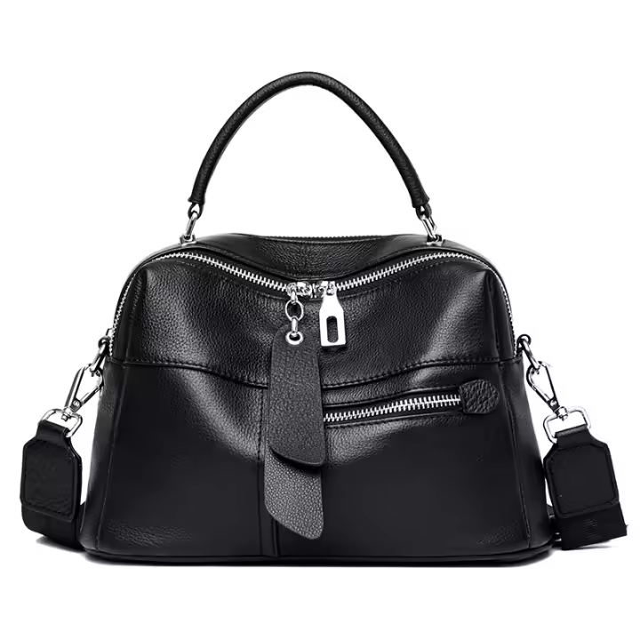 Bolso de hombro de Piel De Vaca para Mujer, Bandolera de cuero Genuino, suave, informal, alta calidad - 1