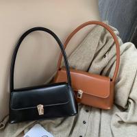 Bolso De Hombro Retro Para Mujer En Color Sólido Bolso De Mano Vintage Bolsos De Malla TPU Con Lining De Cuero Sintético - details 1