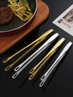 Pinza De Barbacoa Estilo Coreano En Acero Inoxidable Amarillo Y Plateado Clip Extendido Para Pan Herramienta De Cocina - details 5