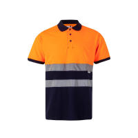 VELILLA 305513 Polo de Alta Visibilidad de algodón para tu seguridad, es Bicolor y de Manga Corta - details 2