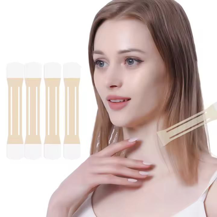 40pcs Invisible Neck Lifting Tape Neck Tightening Tape 8pcs Elastic Breathable Tape - 1