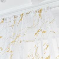 Tratamiento De Ventana De Voile Marfil Con Estampado De Oro 1 Panel Cortina Rodada Para Cocina Dormitorio Sala De Estar Balcón Estilo Pastoral 100% Poliéster - details 5
